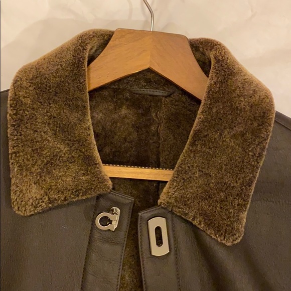 Mens Salvatore Ferragamo Shearling Coat IT48 US38 - Picture 8 of 9
